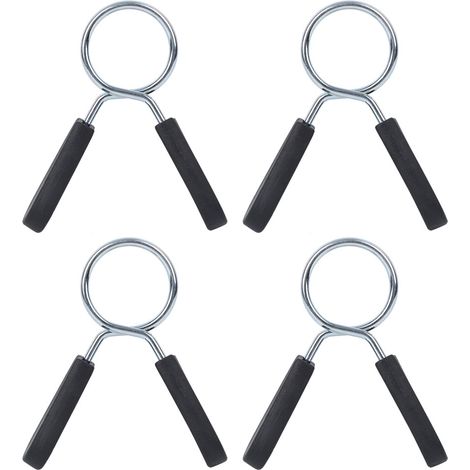 4 Pièces Collier à Ressort pour Haltères, Serrure d'Entraînement Force pour Barre d'Équipement Sportif, Diamètre Intérieur 28mm (1/5)