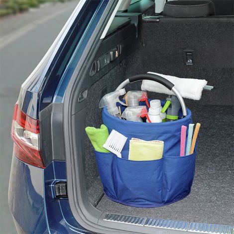 WENKO Universal Reinigungs-Caddy Blau 2er Set, Putzcenter, Blau, Polyester blau, Aluminium silber (1/5)