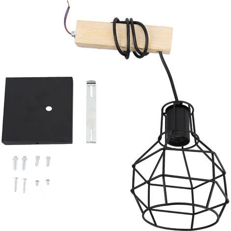 Cage wall light, lampshade, easy installation, industrial look, light for home, living room and kitchen (1/5)