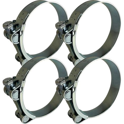 Collier de serrage - Lot de 4 - Acier et Caoutchouc - 64-67mm - Pour Tuyau Échappement et Turbo (1/5)