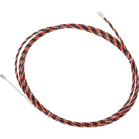 Câble en acier torsadé rouge et noir de 5 mètres pour levage de grue à tour d'ascenseur, fil métallique gainé plastique (1/5)