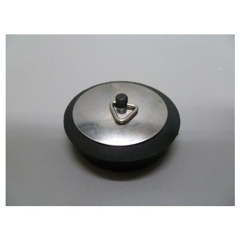 Tapon Baño Con Embellecedor 38Mm Goma/Chapa Negro/Inox S M