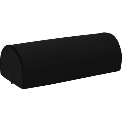 Coussin de repose-pieds Uni Noir 42 x 18 x 13 cm Mousse PU