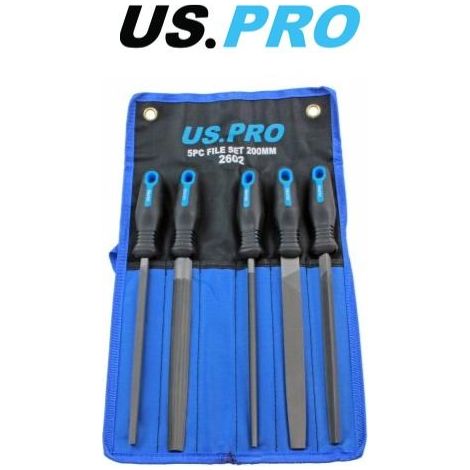 US PRO 5 Piece Steel Engineers File Set 200mm (8") 2602 (1/4)