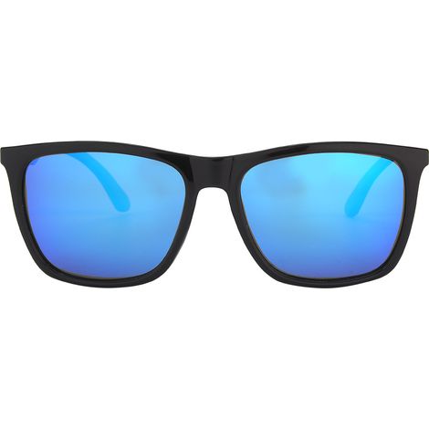 Ortviai Lunettes de soleil polarisées unisexe en aluminium-magnésium modèle A536 noir brillant et bleu glacier, lunettes de protection (1/5)