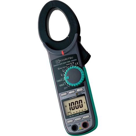 Pince ampèremétrique numérique compacte pour la mesure de courants AC/DC, tension AC/DC, résistance, continuité, test diode, fréquence, capacité Gris (1/2)