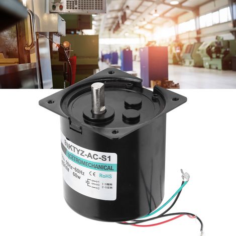 Moteur synchrone AC XD80KTYZ + Condensateur + Support 60 W à aimant permanent, bidirectionnel, à couple élevé et basse vitesse, micromoteur à arbre excentrique, 110 tr/min, 220 V AC (1/5)