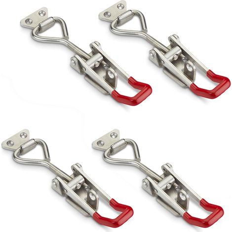 4er Set SOTECH Spannverschluss M8 (Haltekraft 600 Kg, abschließbar) Edelstahl SS304 verstellbarer Sicherheitsverschluss