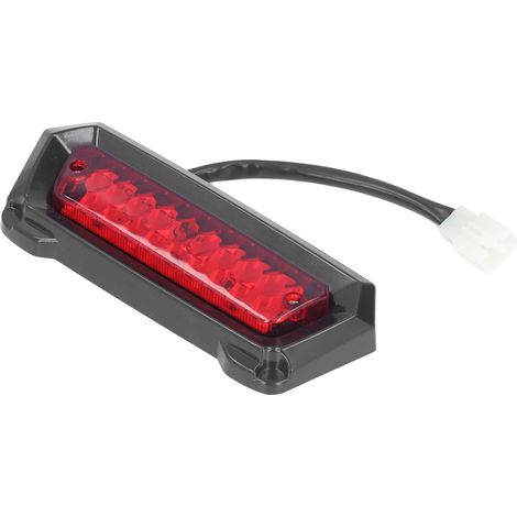 Feu stop 12V avec connecteur à 3 fils, lentille réfléchissante rouge, pour quads, VTT et karts chinois de 50 à 125 cm3. (1/5)
