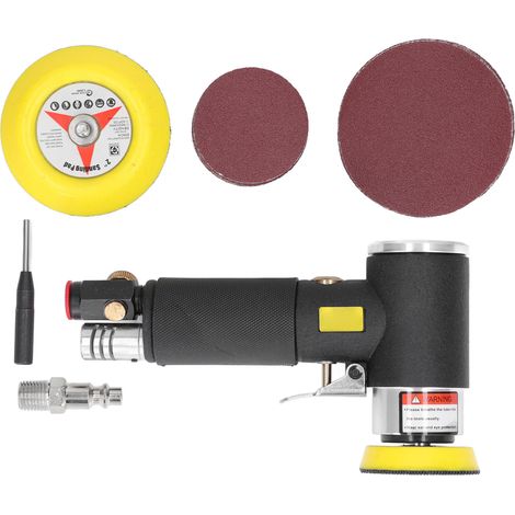Air Orbital Sander Stable Performance Low Power Consumption Zinc Alloy Pneumatic Sander for Metal