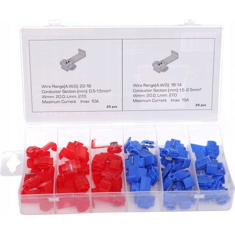 Juego de conectores rápidos para cables, 50 unidades, KD10481 (1/5)
