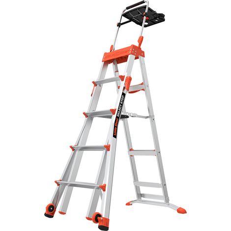 Little Giant – Escabeau Select Step 5-8 AirDeck – Hauteur de travail max 375 cm – Base extra large pour stabilité – LIG15125