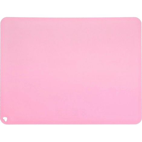 Set de table en silicone imperméable et antidérapant, isolant thermique, pour élèves du primaire, 41 x 31 x 1 cm (rose foncé) (1/4)