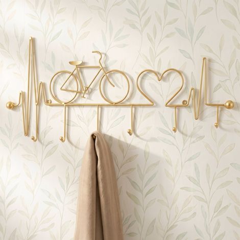 Perchero de pared para bicicletas con 6 ganchos «Sasha Doré» (1/5)