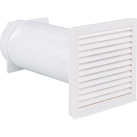 Canal telescopique - ventilateur avec raccordement rond, DN 100 plastique blanc