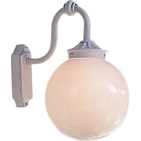 Konstsmide Arcturus Applique murale d'extérieur classique vers le bas - Opale blanche mate, IP23 (1/3)