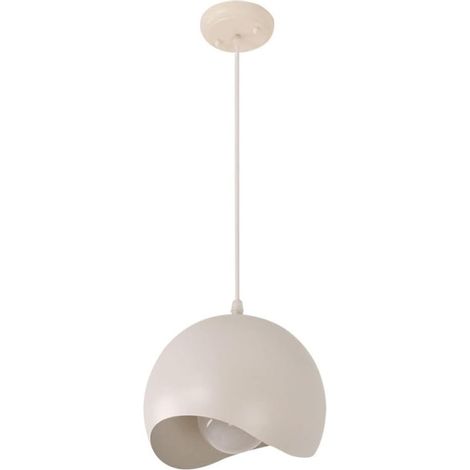 Lampe suspendue réglable, Macaron Salle à manger Chambre à coucher Lustre de chevet Base E27(Blanc,20cm) (1/5)
