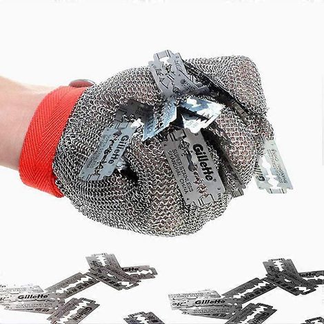 Gants de travail en maille d'acier inoxydable de haute qualité pour boucher, équipement de protection individuelle, gants de nettoyage, gants de sécurité ( ) (1/5)