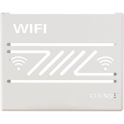 Boîte de rangement murale pour routeur Wi-Fi - Étagère murale décorative - Décoration murale - Multifonction pour routeur - Organisateur de câbles - Blanc (1/3)