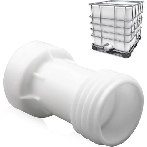 IBC Accessoire de Réservoir, Adaptateur Ibc s60 x 6 Rallonge Entretoise 60mm Vanne Cuve 1000l Plastique Filetage Grossier Droit s60 x 6 Accessoire De Conteneur Ibc Raccord Cuve (1/4)