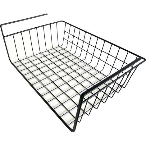 Praktischer Unterregal-Aufbewahrungskorb in Schwarz – 40 x 26 x 14 cm (1/2)