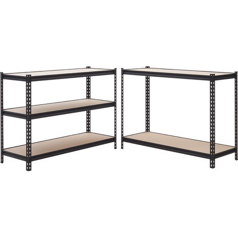 Mophorn Schwerlastregal mit 5 Böden 1228x459x1813mm, Tragkraft 907,2 kg, robuster Stahlrahmen, teilbares und höhenverstellbares Design, vielseitiges Regal für Keller, Garage und Werkstatt (1/5)