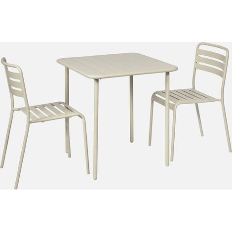 Set tavolo da giardino in metallo con 2 sedie (1/5)