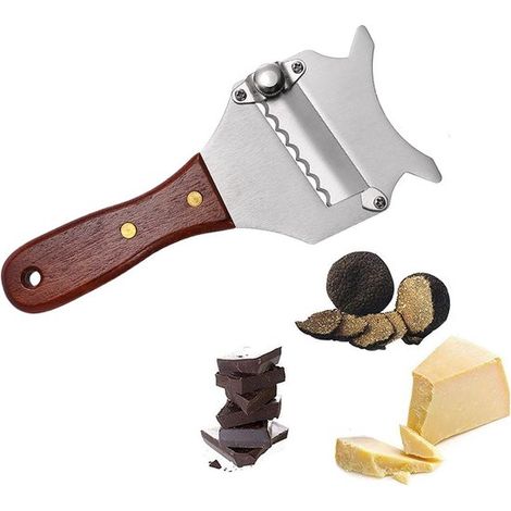 Affettatrice per tartufi, affettatrice per formaggi, coltello da dessert con lama seghettata, affettatrice con spessore di taglio regolabile, affettatrice per verdure, utensile da cucina per tagliare (1/5)