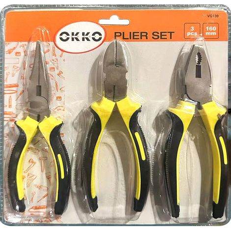 Juego de alicates Milwaukee vg139 duradero ergonómico 3 piezas