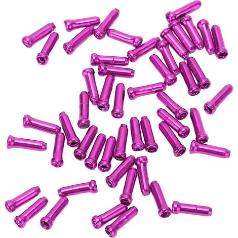 BOLANY Lot de 50 embouts de câble de frein à vitesse variable, résistants, violets. (1/5)