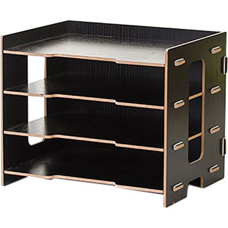 Classeur moderne noir - finition soignée - style élégant pour bureau - finition soignée et robuste - solution idéale pour votre foyer (1/5)