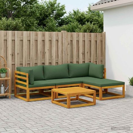 vidaXL Sofa Set 5 pcs Natural Solid Acacia Wood (1/5)