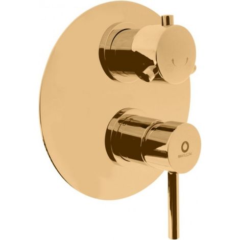 Mitigeur douche encastrable SEINA avec arrêt automatique laiton doré brossé (1/3)