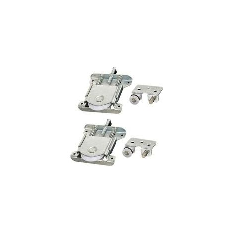 2 pièces Roulette Porte Coulissante placard,Pièces de porte coulissantes pour porte de garde-robe,roues,rouleaux,armoire Runners Guides,Roulette Placard Coulissant Armoire Porte Roule (1/4)