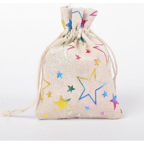 SHINING HOUSE 20 Stück Mini-Leinenbeutel mit Kordelzug für Geburtstag, Hochzeit, Weihnachten, 10 x 14 cm (1/4)