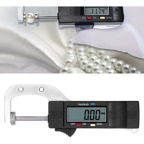 Digitales horizontales Dickenmessgerät, 0,01 mm Dickenmessgerät, geeignet zur Messung des Durchmessers von runden Perlen (0-25 mm). (1/5)