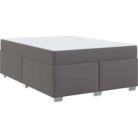 Estructura de cama Gris 160 x 200 cm Cuero sintético vidaXL (1/5)