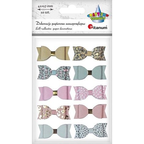 Fiocchi adesivi 3D in carta, 10 pezzi