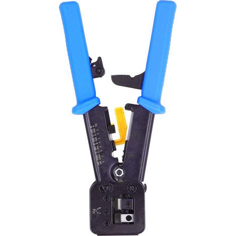Pince à sertir RJ45, outil de sertissage de fil Ethernet CAT6 CAT5E, outils électroniques électriques en acier bleu