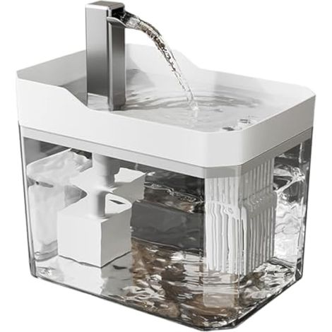 Fontaine À Eau Automatique Pour Chat - Distributeur D'Hydratation Féline Sans Fil Batterie Détachable 4000mAh Sans Cordon 1.5L Dynamique Facile À Nettoyer Abreuvoir À Détection Intelligente Mais