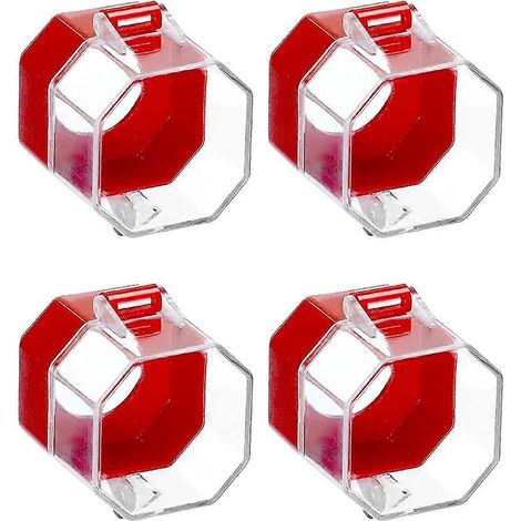 Cache-bouton d'arrêt d'urgence, lot de 4 protections en plastique pour interrupteur à bascule et bouton-poussoir (1/5)