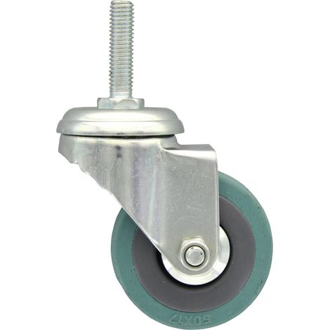 BL RUOTA GOMMATA CON PERNO 50 MM DA 2 PZ- 4,0 blister