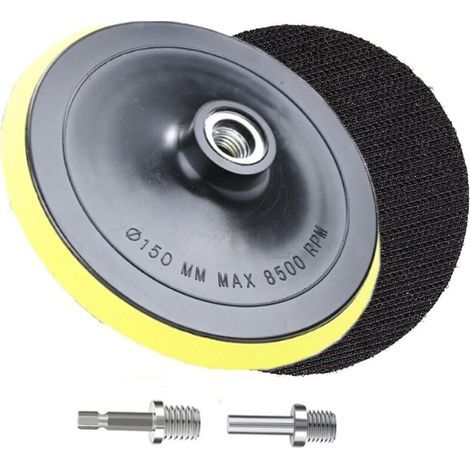 2 Pièces Plateau de Ponçage, Disques Abrasifs pour agrippante pour Outil Rotatif Ponçage Polissage - 150MM, M14 (1/5)