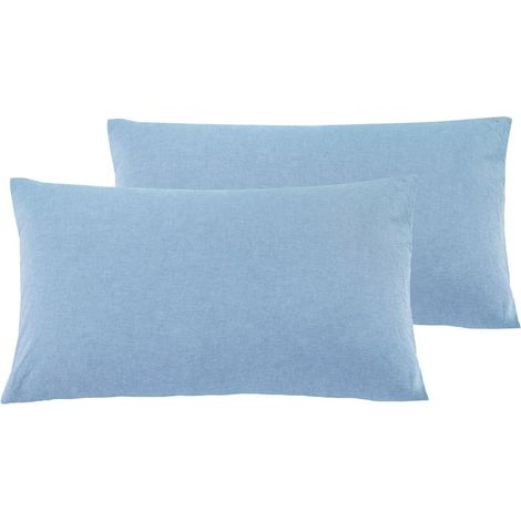 Taie Oreiller 50x70 Coton - Bleu Clair (1/5)