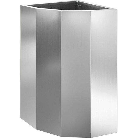 Corner Planter Silver 30 x 30 x 50 cm Galvanised steel vidaXL