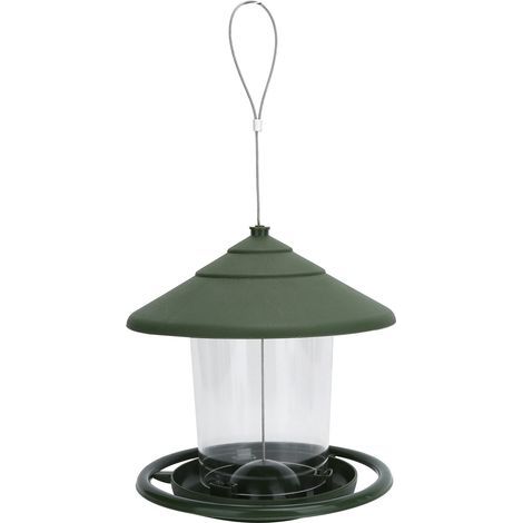 Mangeoire à oiseaux suspendue en plein air conteneur de nourriture en plastique oiseaux outils d'alimentation pour jardin cour (1/5)