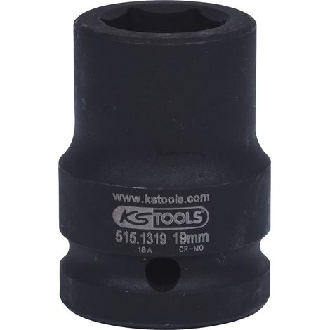 Douille à chocs 6 pans 3/4', 19 mm sur carte - KSTOOLS - 515.1319-E