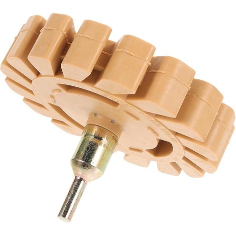 Roue de Retrait D'autocollants Ø100mm en Caoutchouc Beige Outil Pneumatique pour Enlever les Décalcomanies et Polir les Pneus Couleur Aléatoire pour Pneus et (1/5)