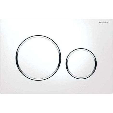 Sigma20 Plaque de déclenchement double rinçage blanc chromé 115.882.KJ.1 (1/3)