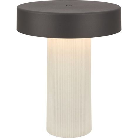 Briloner Lampada da tavolo senza fili 16x20 cm 3 W 300 lm 2700 K bianco caldo dimmerabile bianco antracite - Lampada da comodino soggiorno camera da letto balcone
